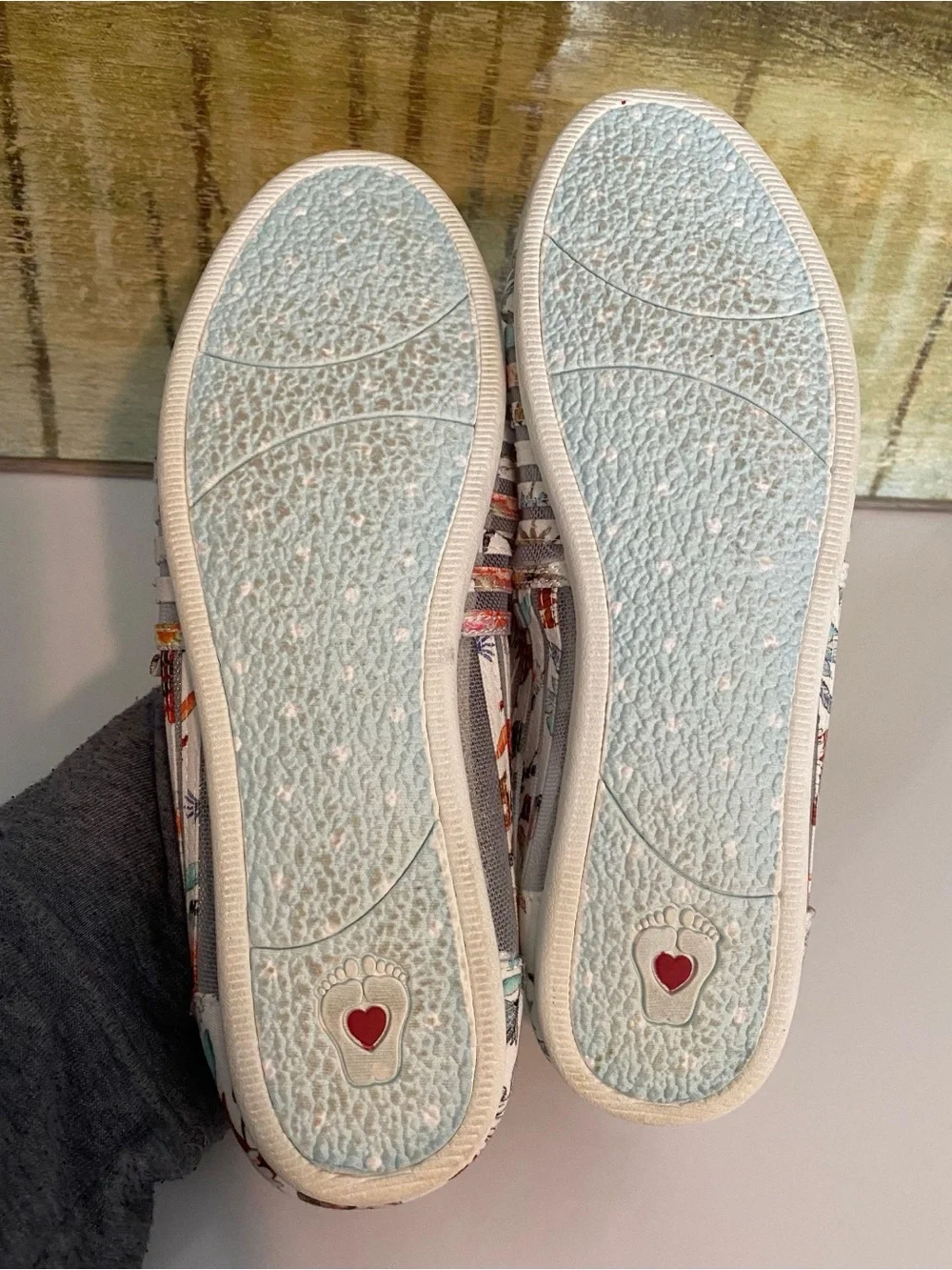 Skechers BOBS Women's Floral Slip-On Shoes in White with Multi-Colored Accents